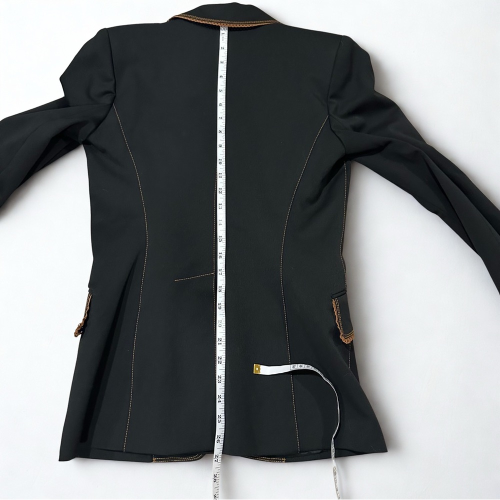 Vintage Tailored Black Blazer Size S Made in France French Chic Quiet Luxury EUC - Picture 10 of 10